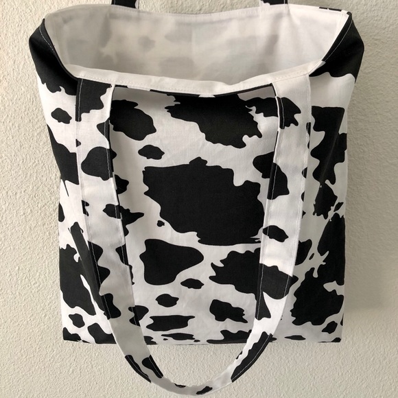 ๐ SOLD ๐ Cotton Cow Print Tote Bag DIY Handmade - Picture 2 of 5